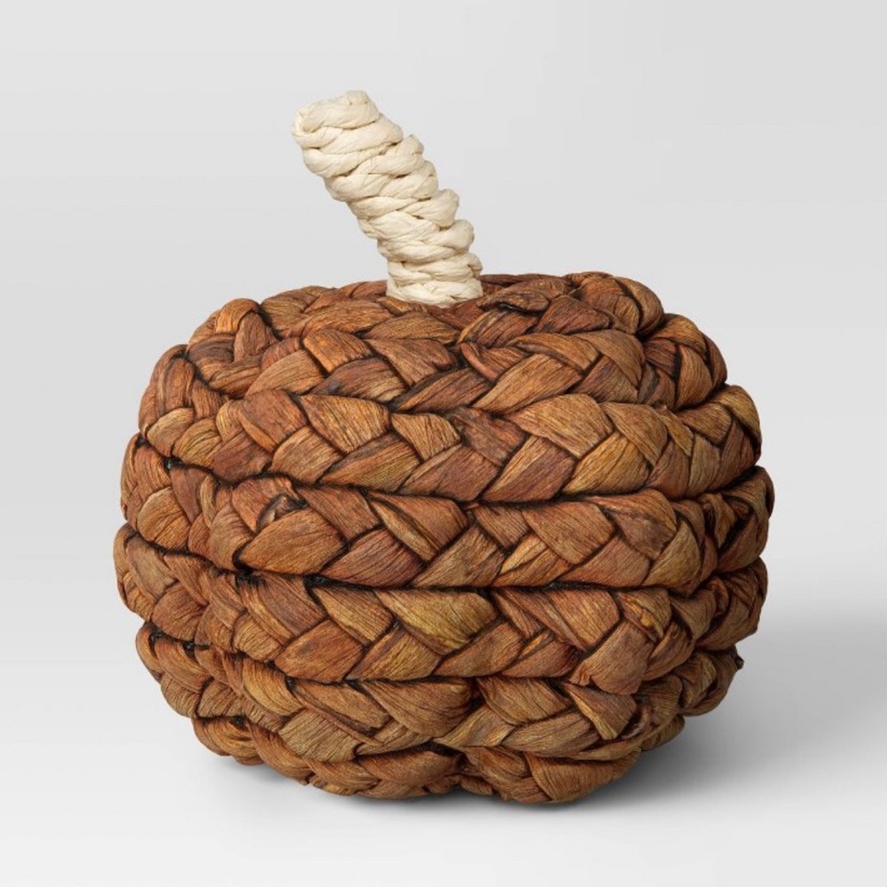 Small Woven Pumpkin Dark